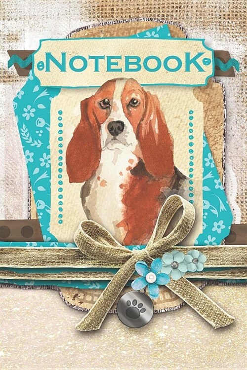 Notebook: Basset Hound 120-page lined notebook (Paperback)