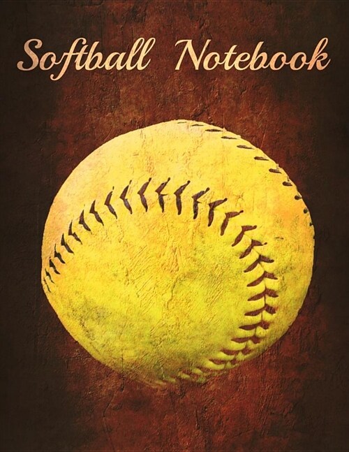 Softball Notebook: Wide Ruled Notebook (Journal, Composition Book) (8.5 x 11 Large) (Paperback)