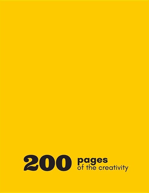 200 pages of creativity: Dot Grid Notebook 8.5 x 11 inches - 200 Dotted Pages -- Yellow Dotted Notebook/Journal/Organizer (Paperback)