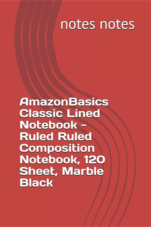 AmazonBasics1 Classic Lined Notebook - Ruled Ruled Composition Notebook, 120 Sheet, Marble Black (Paperback)