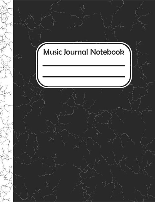 Music Journal Notebook: White Color Pattern Blank Lined Manuscript Paper For Music Composer And Music Teacher And Student/Blank Sheet Music St (Paperback)