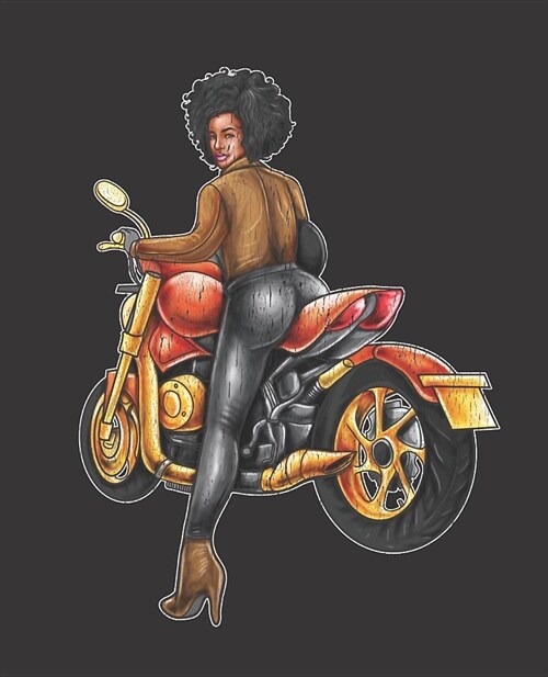 Black Girl Magic Notebook Journal: Motorcycle Biker Chick Melanin Diva - Wide Ruled Notebook - Lined Journal - 100 Pages - 7.5 X 9.25 - School Subjec (Paperback)