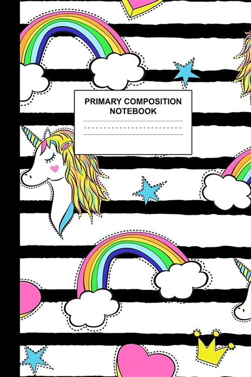 Primary Composition Notebook: Writing Journal for Grades K-2 Handwriting Practice Paper Sheets - Dainty Unicorn School Supplies for Girls, Kids and (Paperback)