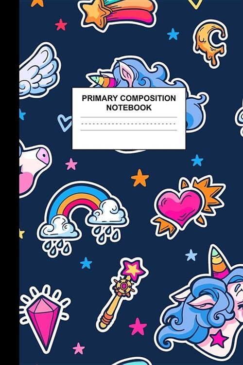 Primary Composition Notebook: Writing Journal for Grades K-2 Handwriting Practice Paper Sheets - Lovely Unicorn School Supplies for Girls, Kids and (Paperback)