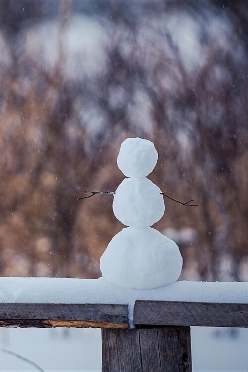 Tiny Snowman on the Balcony Journal: 150 Page Lined Notebook/Diary (Paperback)