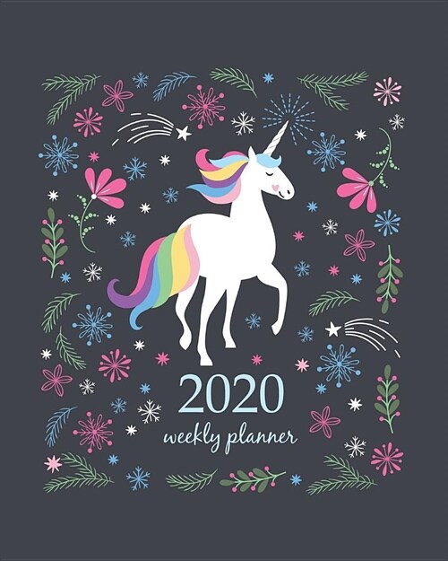 2020 Weekly Planner: Calendar Schedule Organizer Appointment Journal Notebook and Action day With Inspirational Quotes horse cute unicorn a (Paperback)