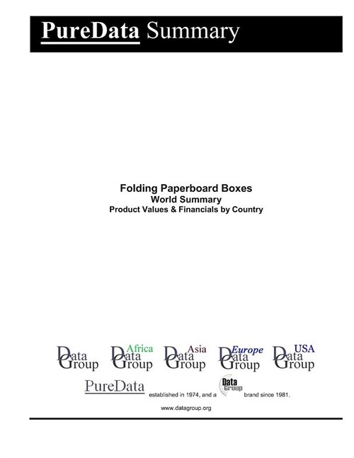 Folding Paperboard Boxes World Summary: Product Values & Financials by Country (Paperback)