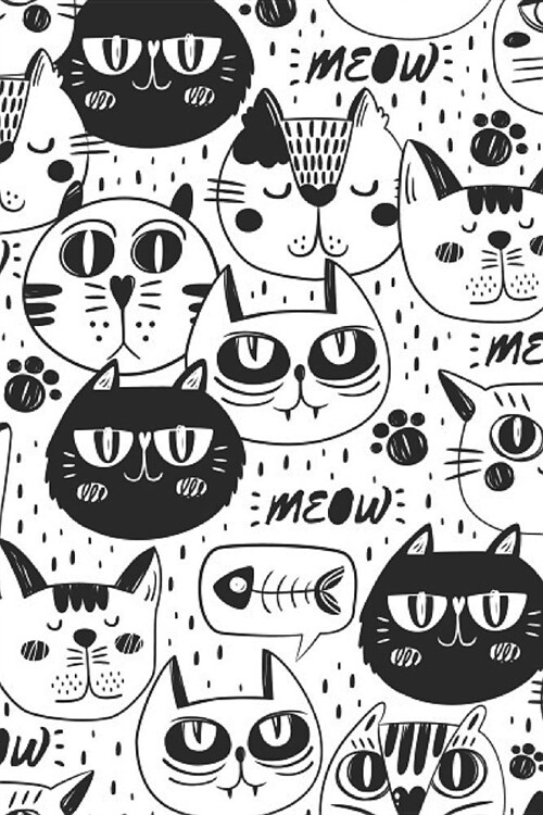 Lined Notebook: CUTE FUNNY CATS AND ZEBRA DESIGNS FOR ANIMALS LOVERS. PERFECT FOR WRITING IN, SKETCHING, DOODLING. FOR GIRLS, BOYS, GU (Paperback)