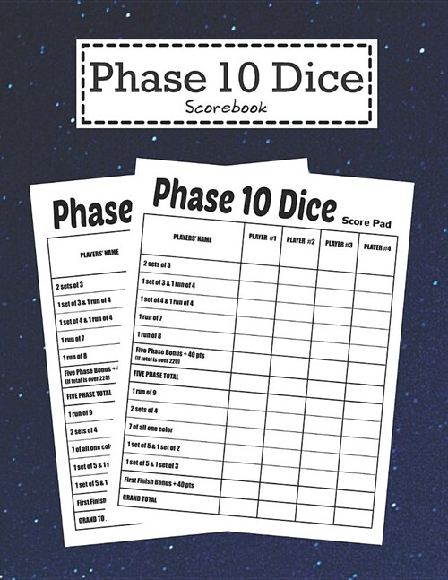 Phase 10 Dice Scorebook: Phase Ten Card Game (Paperback)