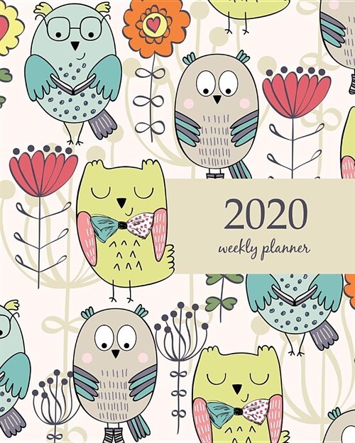 2020 Weekly Planner: Calendar Schedule Organizer Appointment Journal Notebook and Action day With Inspirational Quotes Vector seamless patt (Paperback)