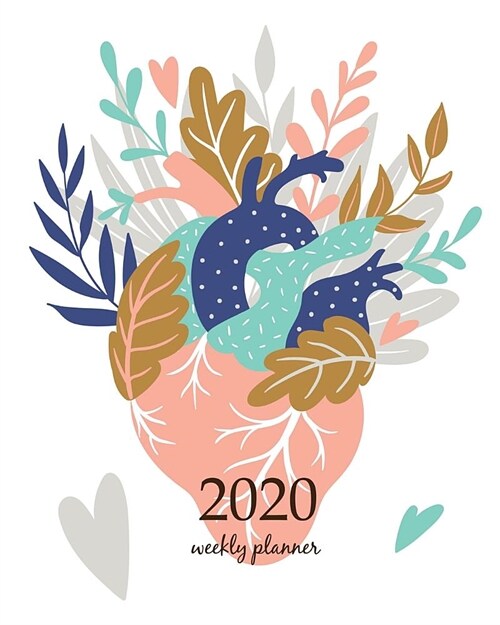 2020 Weekly Planner: Calendar Schedule Organizer Appointment Journal Notebook and Action day With Inspirational Quotes Vector illustration (Paperback)