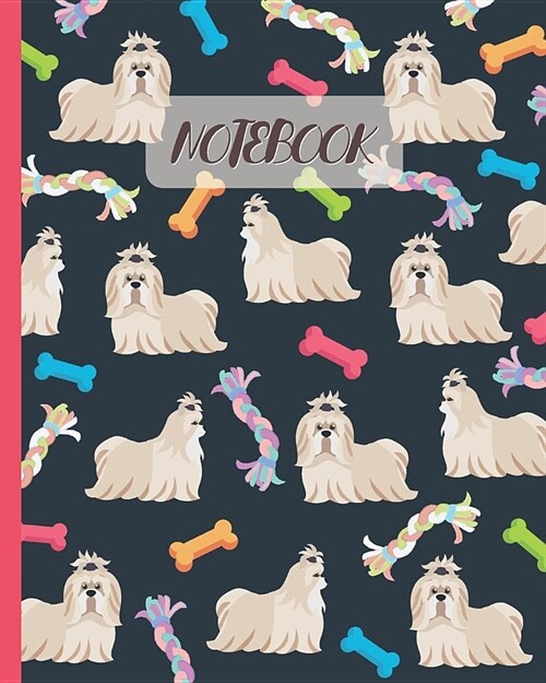 Notebook: Cute Shih Tzus & Toys - Lined Notebook, Diary, Track, Log & Journal - Gift Idea for Boys Girls Teens Men Women (8x10 (Paperback)