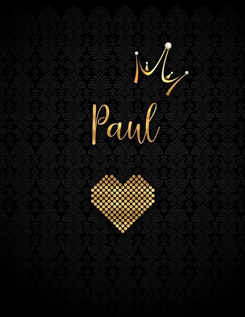 Paul: Black Personalized Lined Journal with Inspirational Quotes (Paperback)