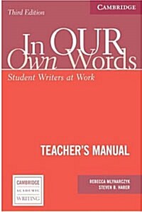 [중고] In our own Words Teacher‘s Manual : Student Writers at Work (Paperback, 3 Revised edition)