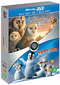 [중고] [3D 블루레이] 가디언의 전설 + 해피피트 2 : 더블팩 박스세트 (4disc: 3D+2D)