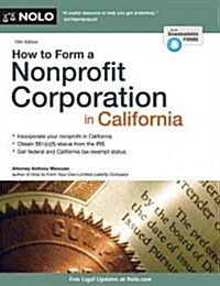How to Form a Nonprofit Corporation in California (Paperback, 15th)
