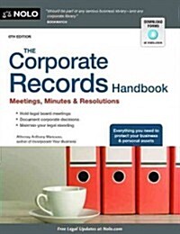 The Corporate Records Handbook: Meetings, Minutes & Resolutions (Paperback, 6)