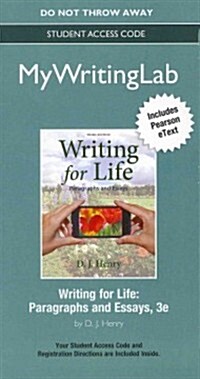 Writing for Life Mywritinglab Access Card (Pass Code, 3rd, Student)