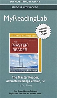 The Master Reader New Myreadinglab With Pearson Etext Standalone Access Card (Pass Code, 3rd, Alternate)