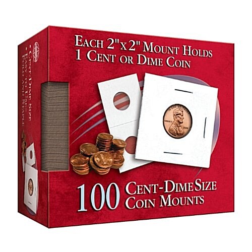 Cent/Dime 2x2 Coin Mounts Cube 100 Count (Other)