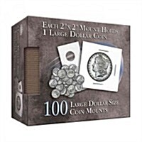 Large Dollar 2x2 Coin Mounts Cube 100 Count (Hardcover)