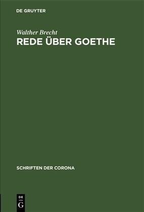 Rede ?er Goethe (Hardcover, Reprint 2019)