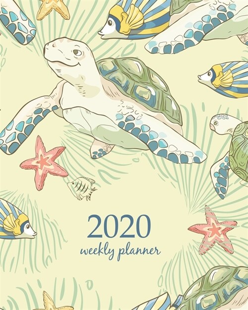 2020 Weekly Planner: Calendar Schedule Organizer Appointment Journal Notebook and Action day With Inspirational Quotes Seamless pattern wit (Paperback)