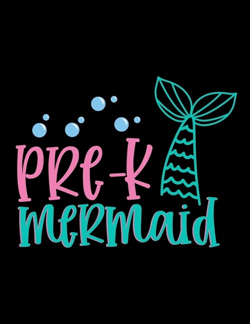 Pre-K Mermaid: Student Writing Journal With Blank Lined Pages - WIDE RULED - Class Notes Composition Notebook (Paperback)