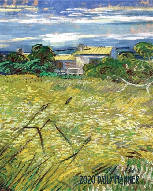 2020 Daily Planner: Vincent Van Goghs Green Field Art Cover Full page a day and schedule at a glance. Inspirational quotes keep you focus (Paperback)