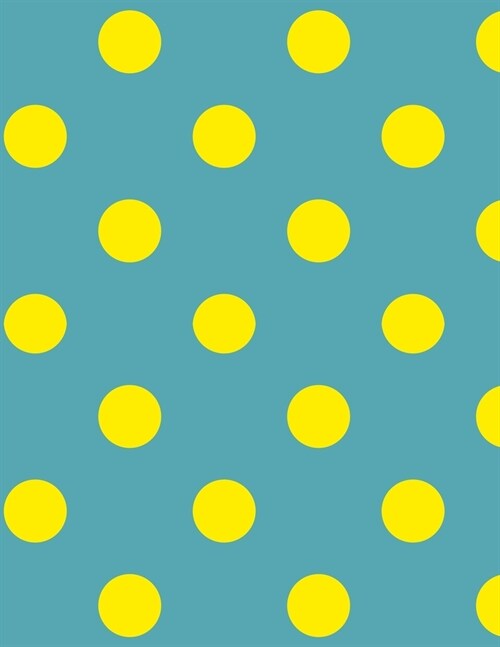 Graph Paper Notebook: Quad Ruled Graphing Paper, 200 Pages, Blue Yellow Polka Dotted (8.5x11) (Paperback)