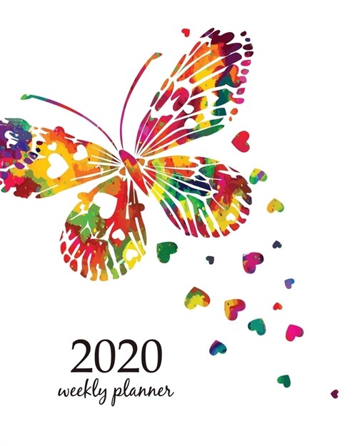 2020 Weekly Planner: Calendar Schedule Organizer Appointment Journal Notebook and Action day With Inspirational Quotes Colorful abstract wa (Paperback)