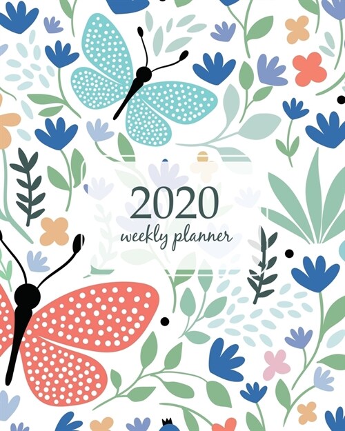 2020 Weekly Planner: Calendar Schedule Organizer Appointment Journal Notebook and Action day With Inspirational Quotes Seamless pattern wit (Paperback)