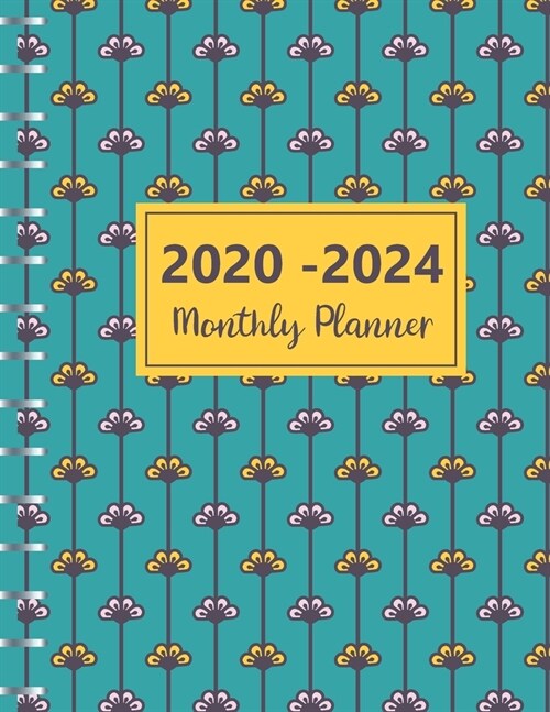 2020-2024 Monthly Planner: 60 Month Yearly Planner Monthly Calendar V1 (Paperback)