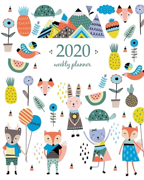2020 Weekly Planner: Calendar Schedule Organizer Appointment Journal Notebook and Action day With Inspirational Quotes Cute Scandinavian St (Paperback)