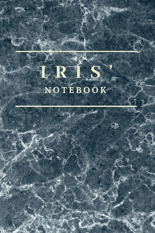 Iris Notebook: Personalised Custom notebook for Iris: Beautiful marble effect notebook notepad jotter - makes a special personal gift (Paperback)