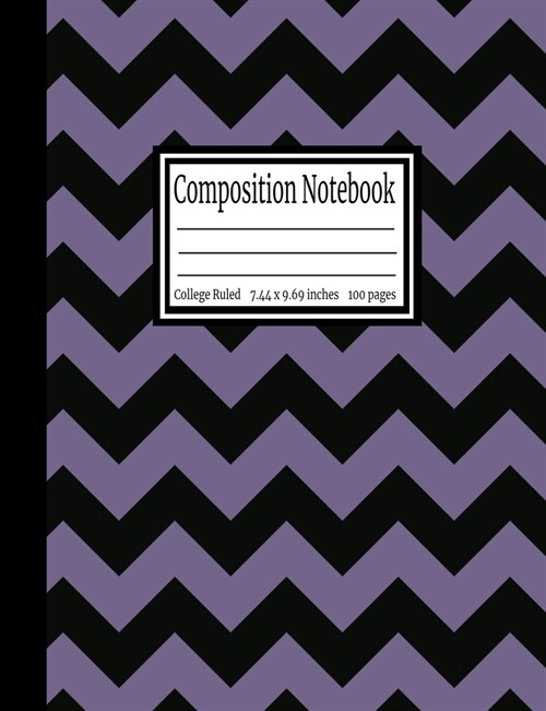 Composition Notebook: College Ruled 7.44 x 9.69 in, 100 page book for girls, kids, school, students and teachers (Paperback)