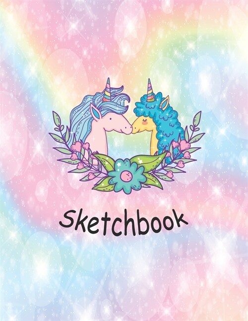 Sketch Book: Unicorn Personalized Artist Large Notebook for Drawing, Practice Drawing, Paint, Write, Creative Doodling or Sketching (Paperback)
