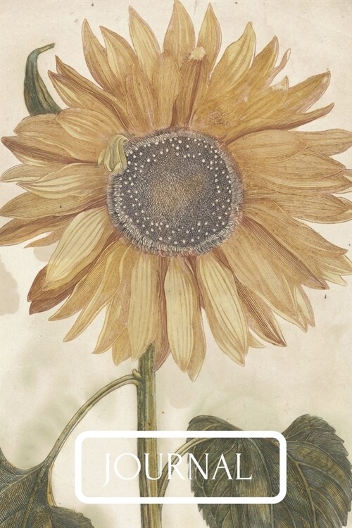 Journal: Gorgeous floral Sunflower vintage art painting journal/Diary/Notebook to write in. Great gift for women and girls.120 (Paperback)