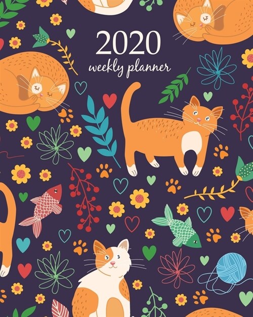 2020 Weekly Planner: Calendar Schedule Organizer Appointment Journal Notebook and Action day With Inspirational Quotes Seamless pattern wit (Paperback)