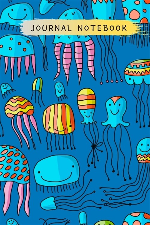 Journal Notebook: Jellyfish Doodle Theme Cover (Paperback)