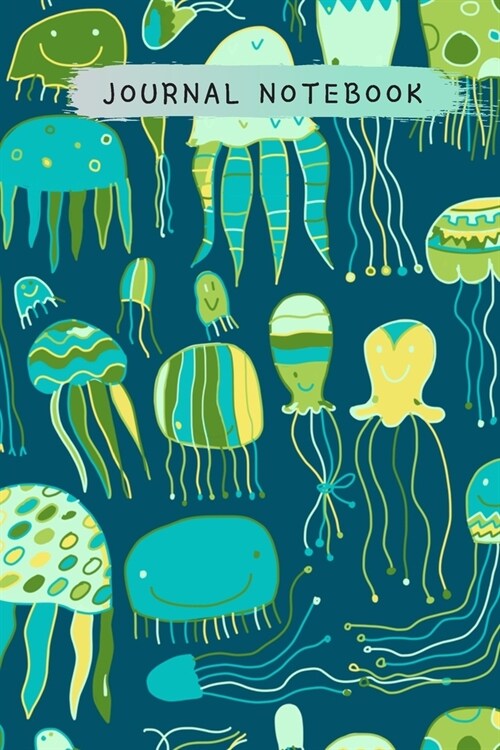Journal Notebook: Jellyfish Doodle Theme Cover (Paperback)