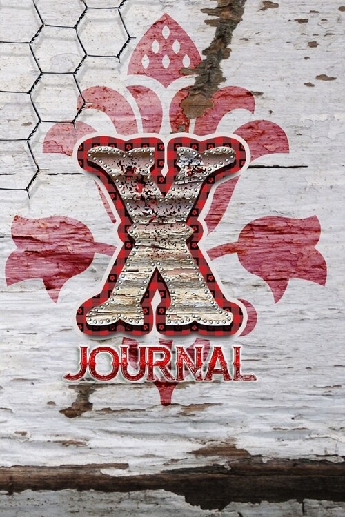 X Journal: Letter X Initial Monogram Lined Notebook (Paperback)