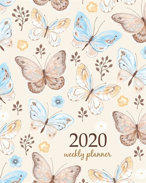 2020 Weekly Planner: Calendar Schedule Organizer Appointment Journal Notebook and Action day With Inspirational Quotes Seamless pattern wit (Paperback)