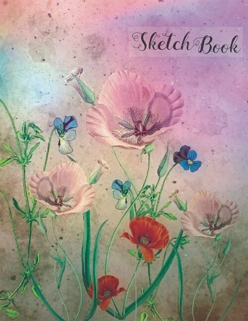 Sketchbook: Mystical Floral Sketching Journal / 8.5 x 11 Large Blank Unlined Paper for Drawing, Writing, Journaling & Doodling, Sk (Paperback)