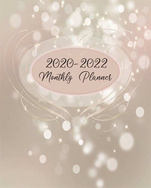 2020-2022 Monthly Planner: Pretty Pink Ivory & Elegant Heart Design: Monthly Schedule Organizer (36 Months): Agenda Calendar For The Next 3 Years (Paperback)