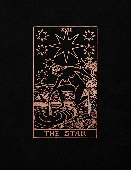 The Star: College Ruled Journal - 8.5 x 11 A4 Notebook - Black and Rose Gold Design - 150 College Ruled Lined Pages (Paperback)