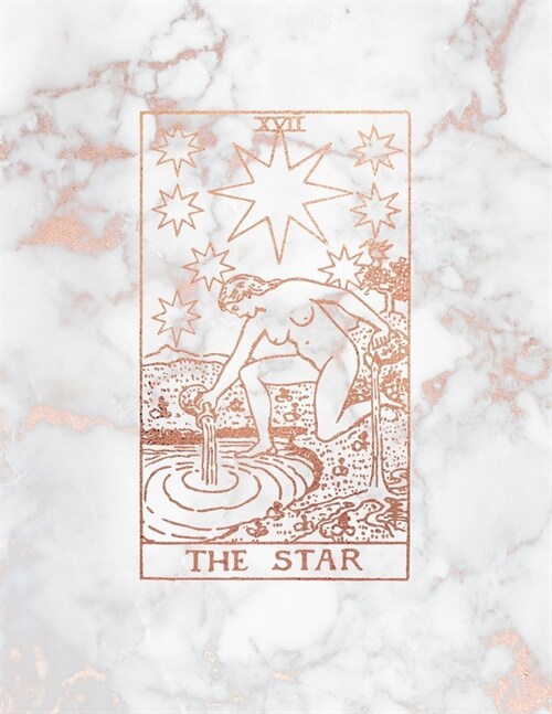 The Star: College Ruled Journal - 8.5 x 11 A4 Notebook - Elegant Gold Marble and Rose Gold Inlay- 150 College Ruled Lined Pages (Paperback)