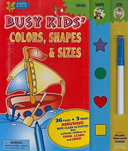 Busy Kids Colors Shapes and Sizes (Board Book)