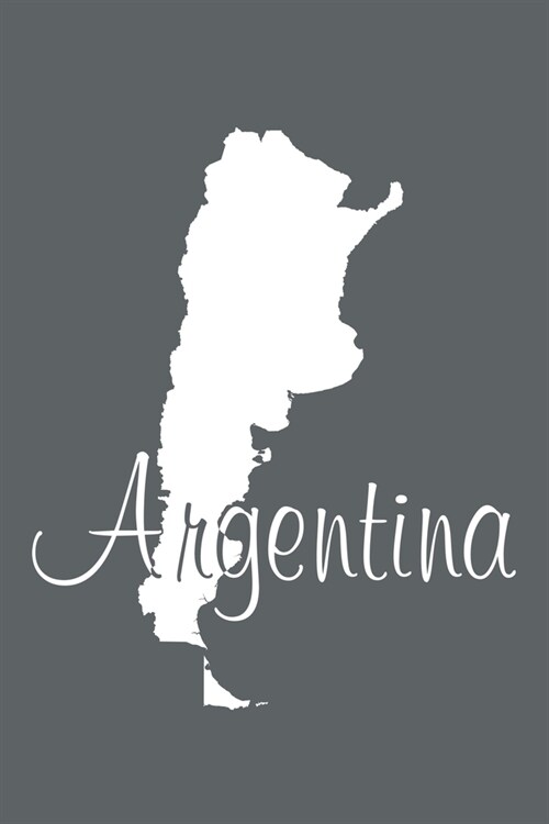 Argentina - Slate Grey 101 - Lined Notebook with Margins - 6x9: 101 Pages, Medium Ruled, 6 x 9 Journal, Soft Cover (Paperback)