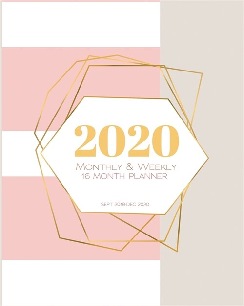 2020 16 Month Planner Weekly Monthly (Sept 2019 - Dec 2020): Color Blocks Ver 2 (Paperback)